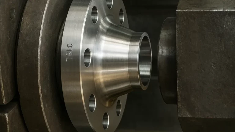 forjamento a frio em flanges wn de inox 316l